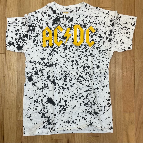 AC/DC T-shirt Small Dye Band Hard Rock Tour Grunge Alt Classic Tee Graphic - Picture 1 of 12